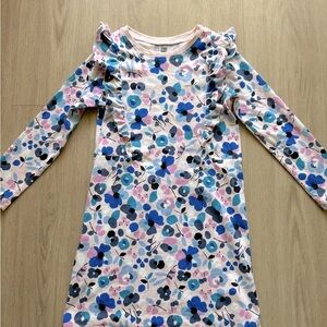 EUC Tea Collection Floral Ruffle Long Sleeve Dress
